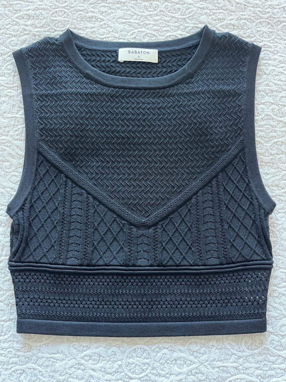 Babaton Knit Sleeveless Crop Tank